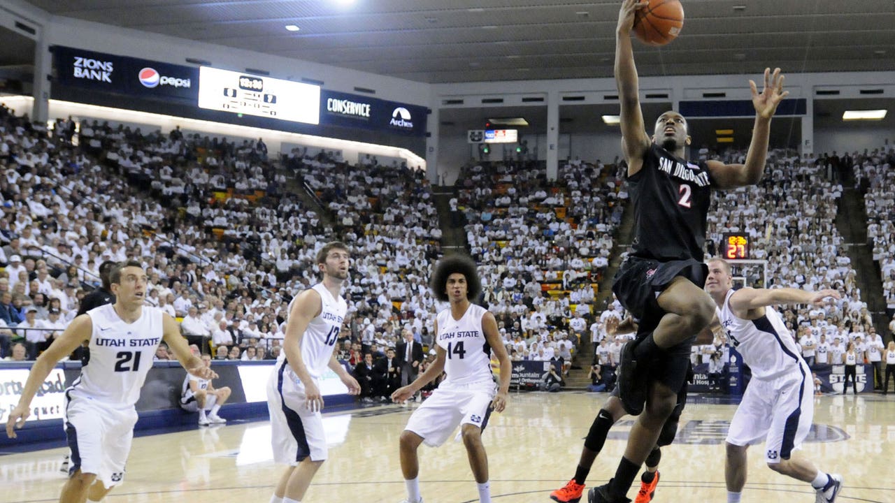 No. 7 San Diego St needs overtime to hold off Utah St